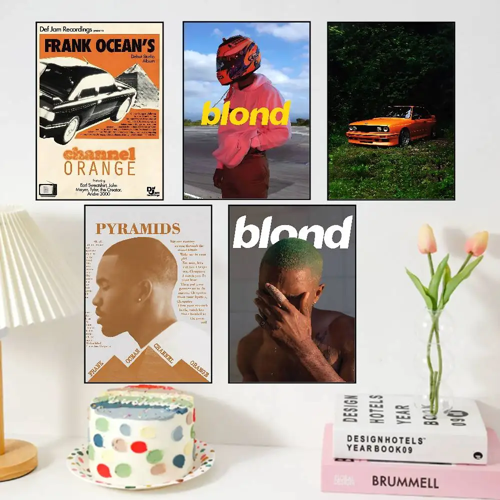 Frank Ocean Blond Album Posters Living Room Bar Cafe Quality Canvas Vintage Style Comics Painting Art Home Wall Decor Picture