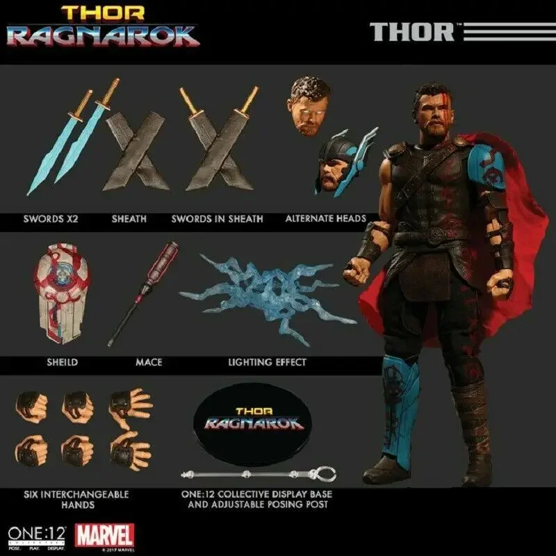 In Stock Mezco One 12 Thor Ragnarok Gladiator Thor Boxed 6