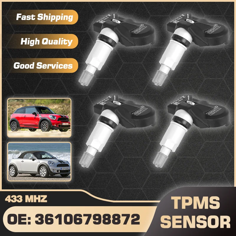 

TPMS Tire Pressure Monitor Sensor 36106798872 433 MHz Car For Mini Paceman R61 2014-2016 Mini Roadster R59 2014-2015 36106890964