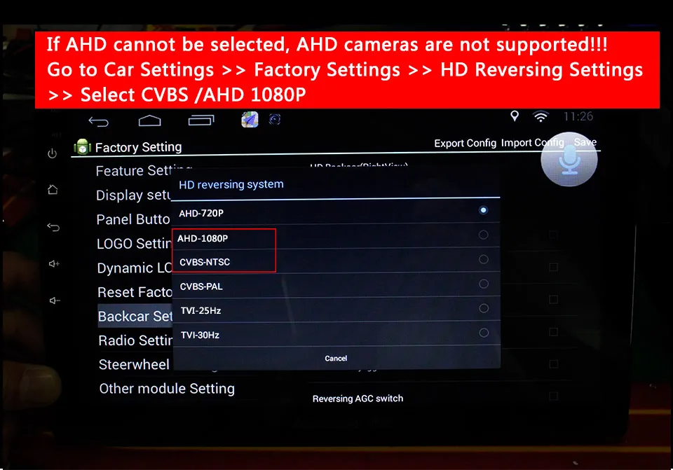 AHD 1080P Auto-Rückfahrkamera für Mercedes Benz W205 Vito W447 W176 ML A180 A200 A260 GLA 250 GLC GLE W117 W166 Kofferraumgriff – Detail 2