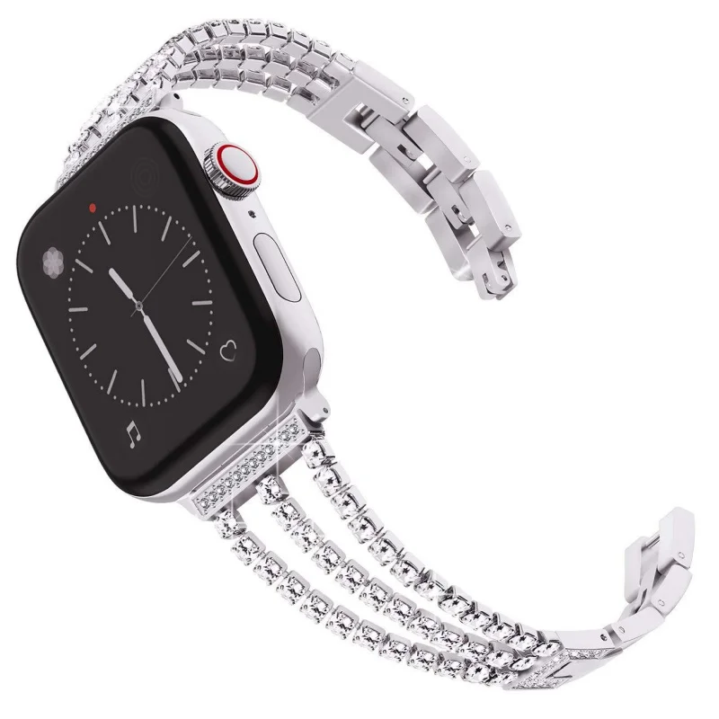 

Metal Bling Bracelet Strap for Apple Watch Band 46mm 42mm 45mm 41mm 40mm 44mm Women IWatch Series Ultra 49mm 10 9 8 7 6 Se 5 4