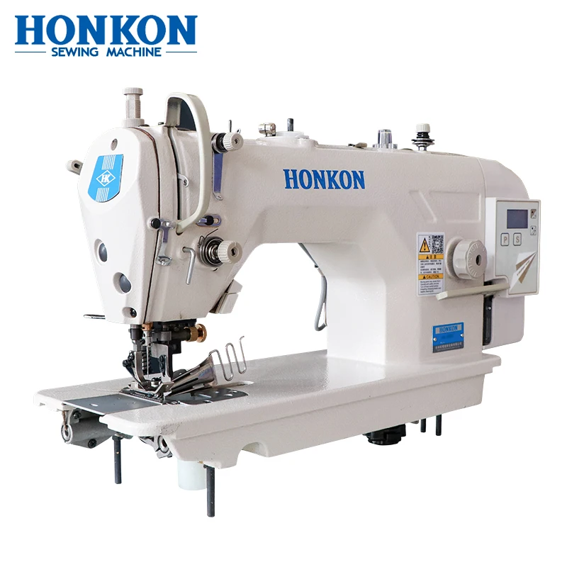 HK-7770-QB High-Speed Mechatronics Computerized Lockstitch Sewing Machine Edge Cutter & Pull Tube Feature for China Manufacturer