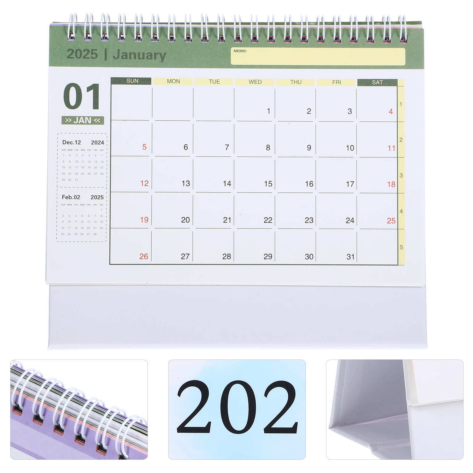 

English Version Desk 2025 Monthly Flip For Office Home Standing Calendar Household Tabletop Calendar Office Supplies