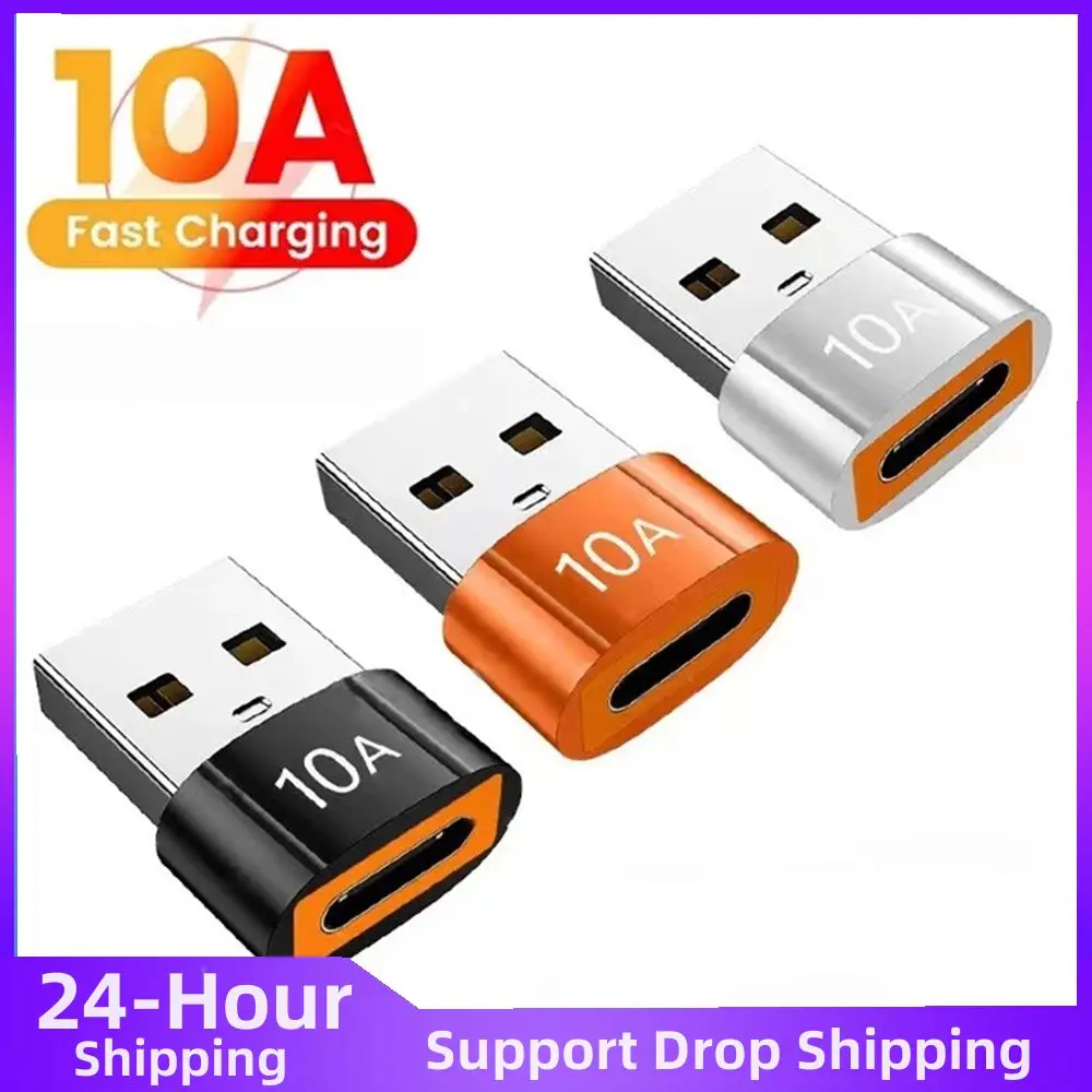 6A/10A USB C Female To USB Male Adapter USB3.0 To Type C Converter Portable Mobile Phone Adapters For Laptop PC Cell Phone