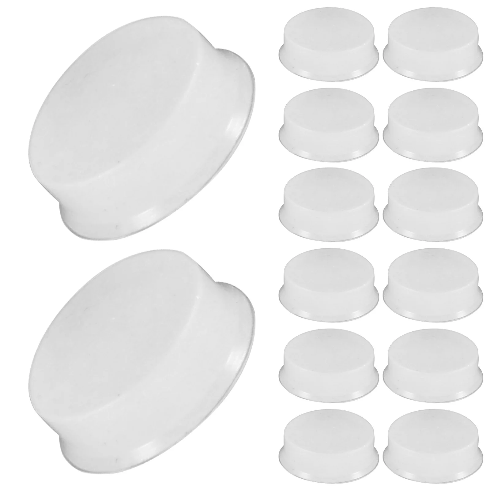 Penutup Flute Silikon 25pcs Penahan Tombol Lubang Terbuka Pelindung Perbaikan Instrumen Warna Putih