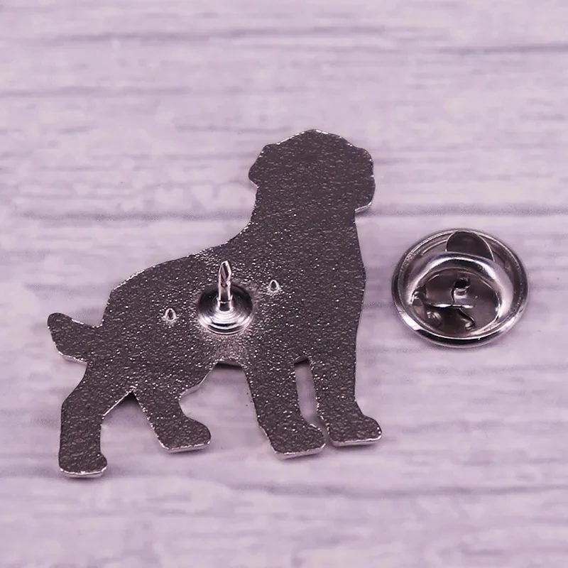 Rottweiler Enamel Pins Rottie Brooches Metal Badge for Dog Lovers Accessory Gifts