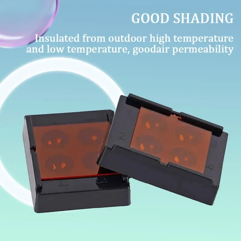 4/8 Slots Dental Resin Shade Light Storage Box Dental Palette with Cover Dental Veneer Box Mix Hood Case Shading Organizer Tool view 5
