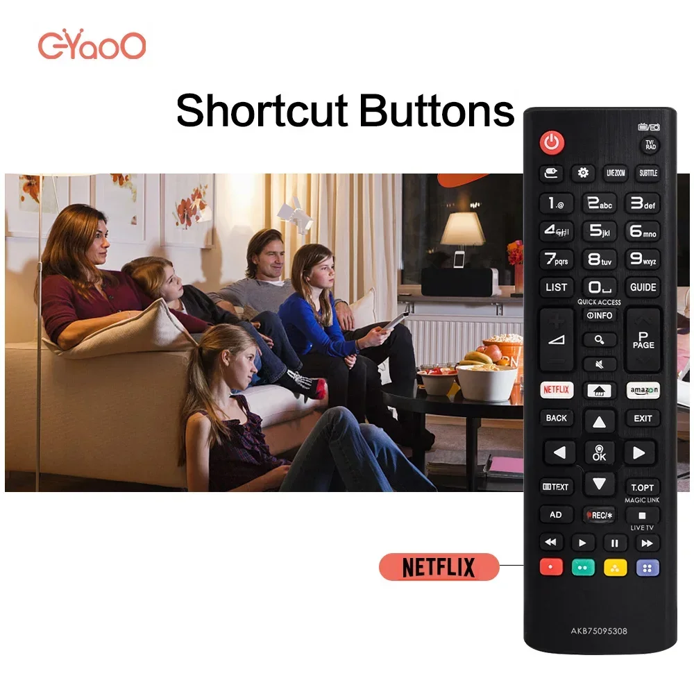 Novo controle remoto de TV substituído AKB 75095308 para TV 43UJ630V 55UJ639V