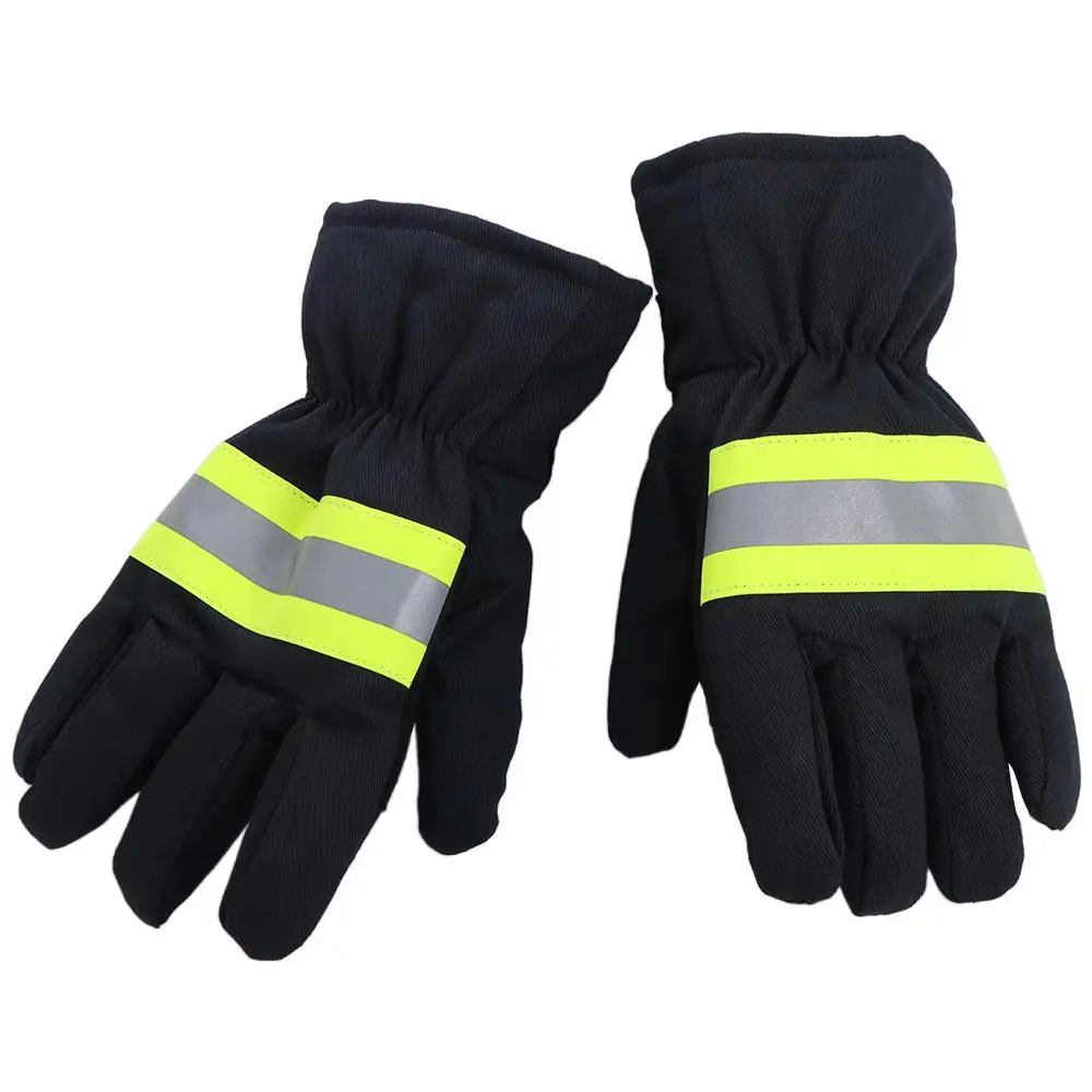 Feuerfeste Feuerwehrmann-Handschuhe, flammhemmend, hitzebeständig, zum Schweißen, hitzebeständige Handschuhe, wasserdicht, verdickte Anti-Feuer-Handschuhe zum Schweißen