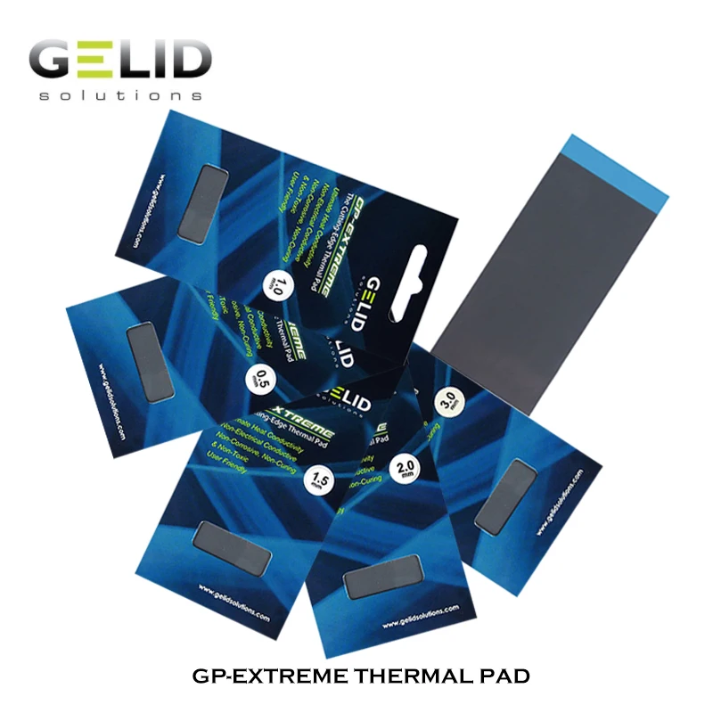 Gelid GP-Extreme 12W/mk Thermal Pad For Graphics Card GPU Northe & South Bridge Cooling Silicone Mat Gasket 80*40mm 0.5-3mm