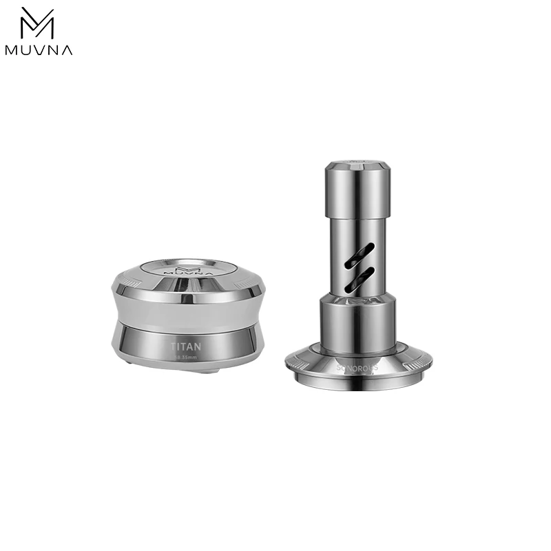 Muvna 51/53/58mm Espresso Tamper with Sound Feedback - 4-Spring System for Consistent Tamping Pressure, Barista Home Use