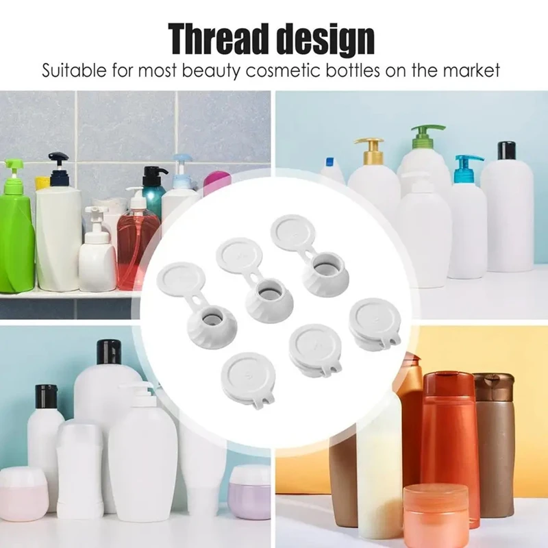 Inverted Bottle Lid Inverted Household Bottle Emptying Lid 6PCS Portable Bottle Lid Set No Waste Bottle Lids For Shampoo