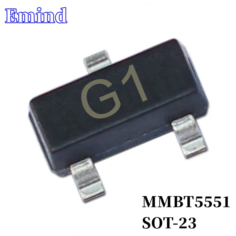 500/1000/2000/3000Pcs MMBT5551 SMD Transistor SOT-23 Footprint G1 Silkscreen NPN Type 160V/600mA Bipolar Amplifier Transistor