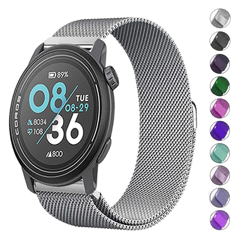 Correa de bucle milanés para COROS PACE 3 PACE 2 APEX 2 Pro APEX Pro pulsera magnética para COROS APEX 46mm 42mm banda de Metal