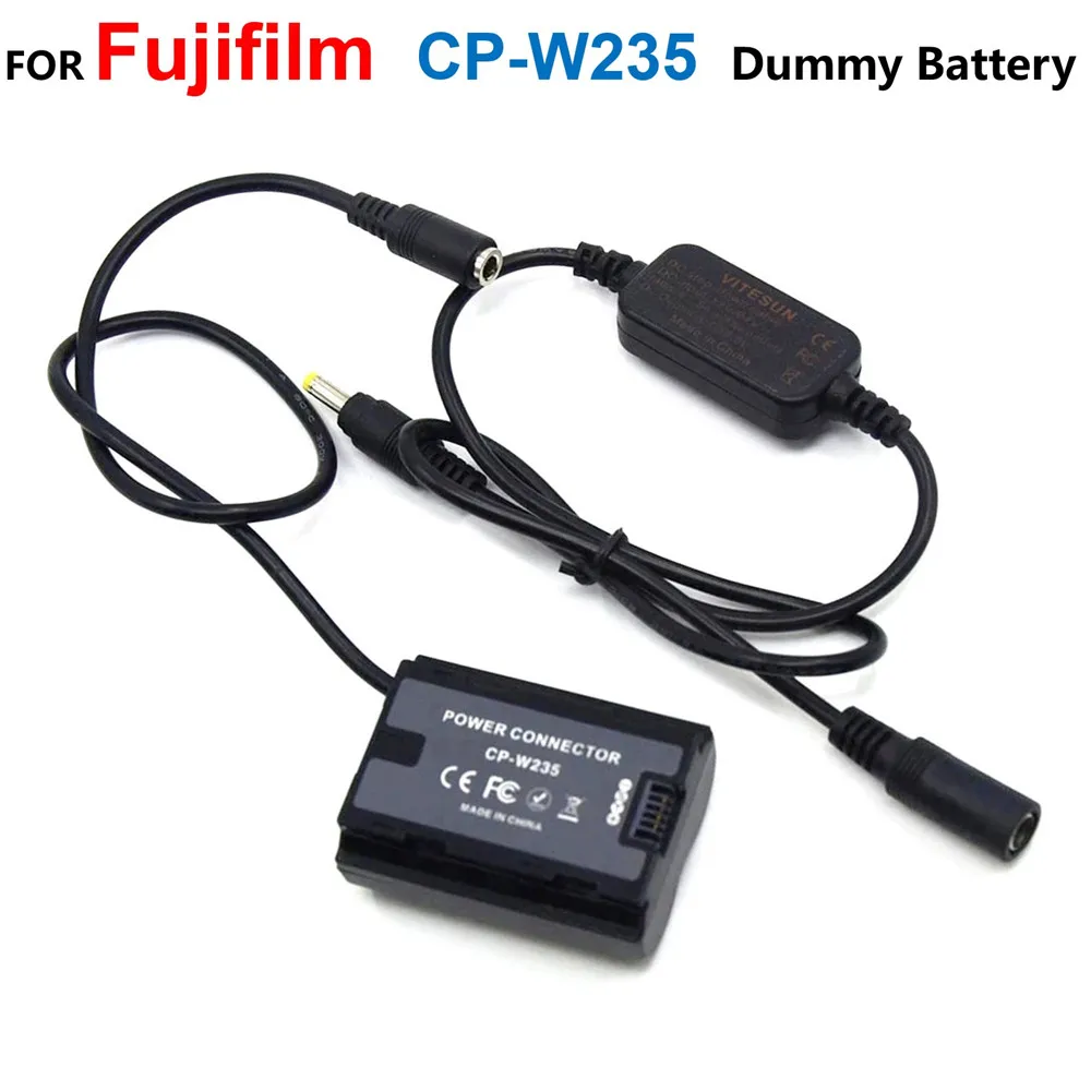 NP-W235 Fake Battery CP-W235 DC Coupler+Step-Down Charger Adapter Power Bank Cable For Fuji X-T4 GFX100S X-H2S XH2 GFX 50S II