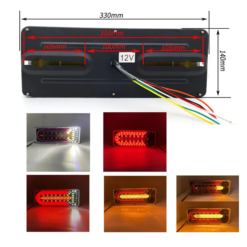 2X12-24V Tylne światło ostrzegawcze LED do przyczep ciężarowych Tylne światło ostrzegawcze do przyczep ciężarowych Przyczepy kempingowe UTE Camper Światło tylne przeciwmgielne — zdjęcie 6