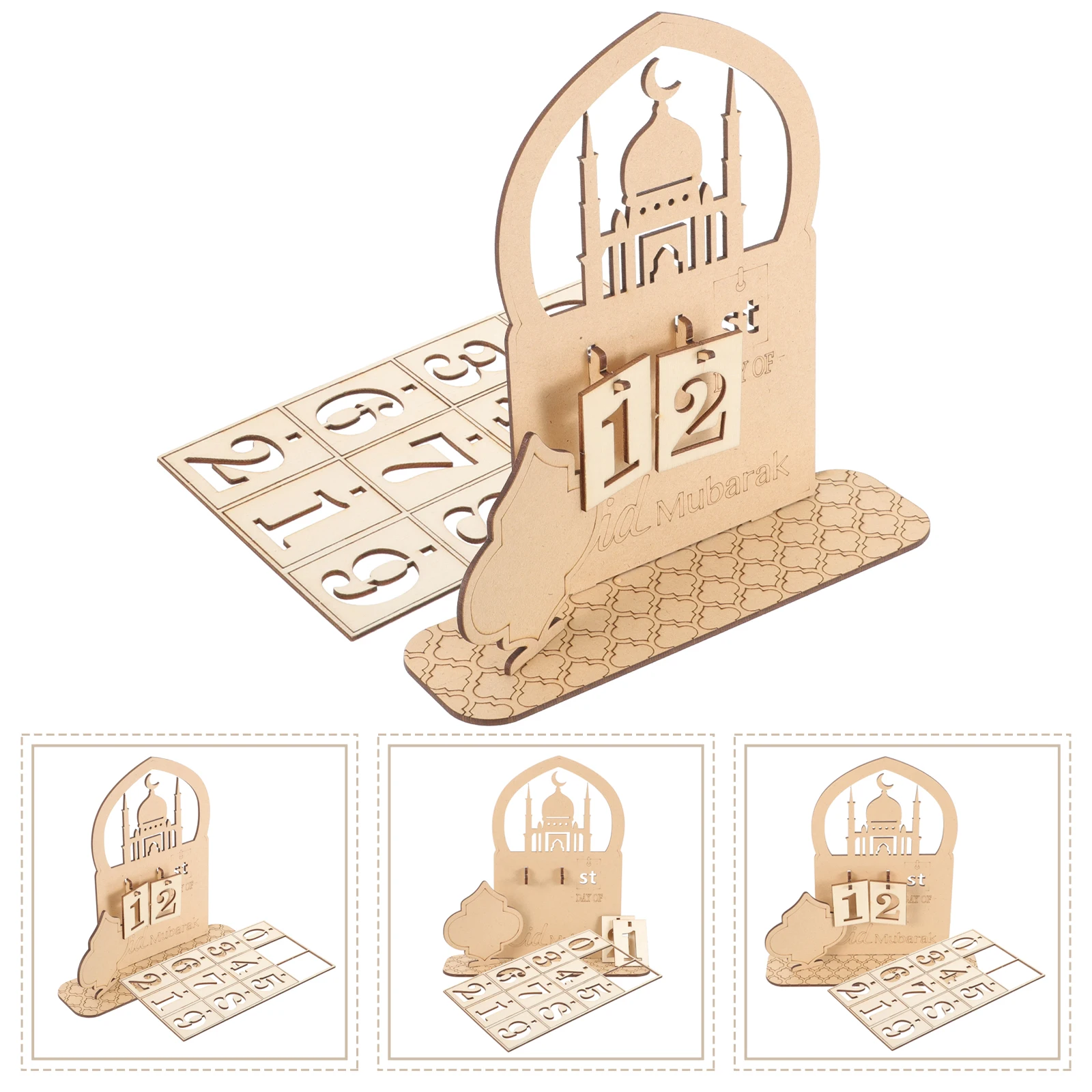 

Wooden Ramadan Mubarak Countdown Desktop Festival Eid Mubarak Decoration Party Home Office Use Ramadan Gift Calendar Wooden Desk