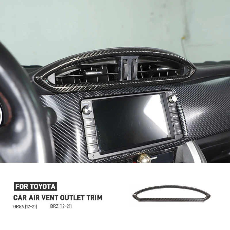 

Car Carbon Fiber Central Air Conditioning Outlet Frame Trim Cover Strip For Toyota GR86 86 For Subaru BRZ 2012-2021 Accessories