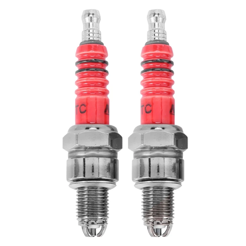 Pack Of 2 Racing 3 Electrode Spark Plug A7tc For 50Cc 110Cc 125Cc 150Cc Atv Scooter Dirt Bike Go Kart