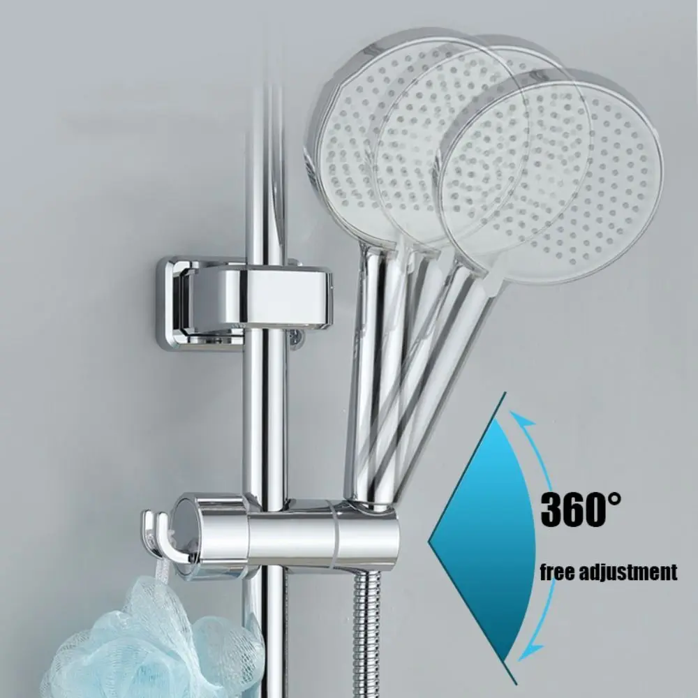 

Съемный монтаж Держатель для душа без перфорации Регулировка на 360 градусов Фиксированное сиденье для насадки для душа Крючок для ленты Круглый стержень 18-25 мм