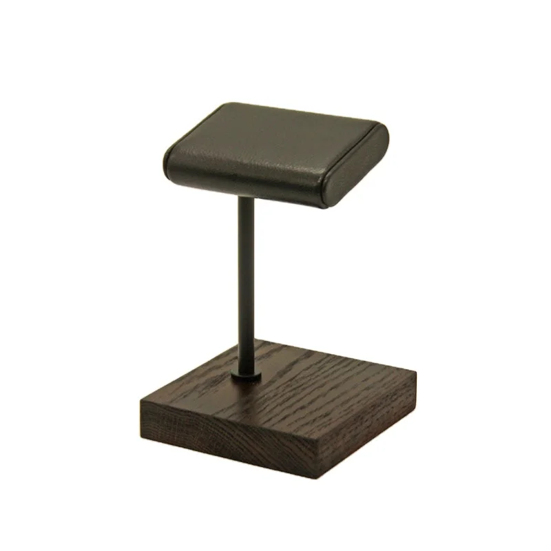 Spades Black Rod Watch Display Stand First Layer Cowhide Single Watch Display Stand Fashion Jewelry Display Props Accept Custom