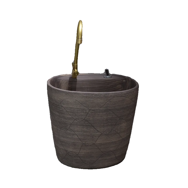 

Vintage Art Mop Pool Outdoor Patio Mop Pool Platform Control Automatic Flushing Floor Basin Balcony Pier Cloth Pool Sink