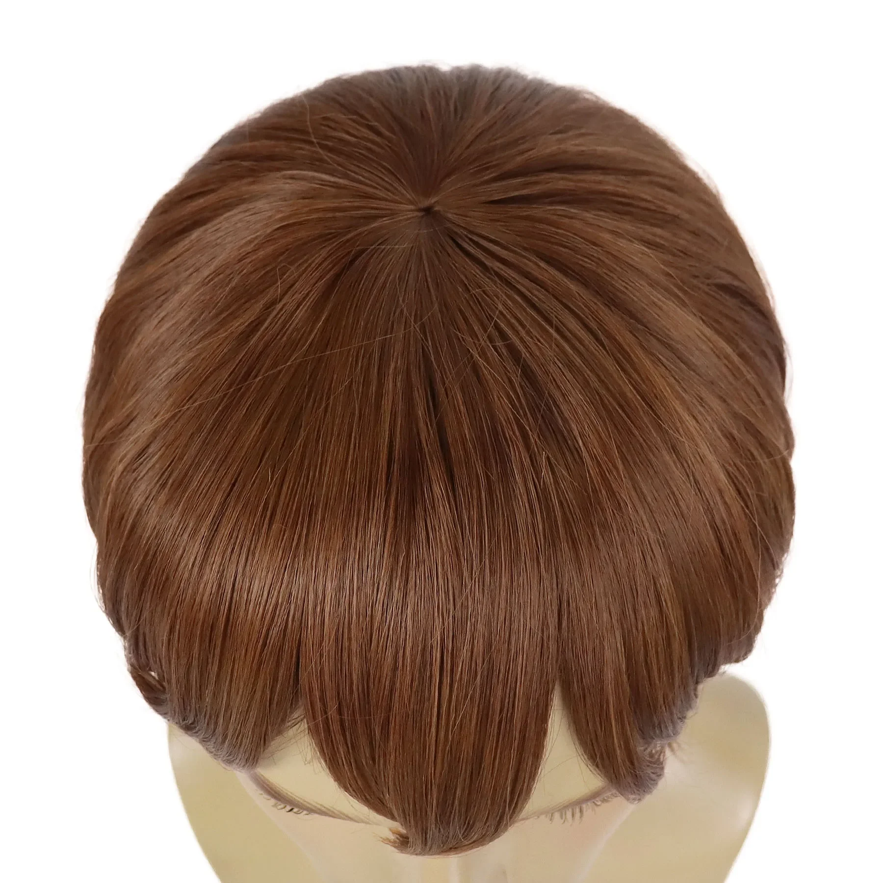 Long Brown Wigs for Men Synthetic Hair Cosplay Wig with Bangs Anime Costume Party Nakahara Chuya Wigs for Man Straight Coser