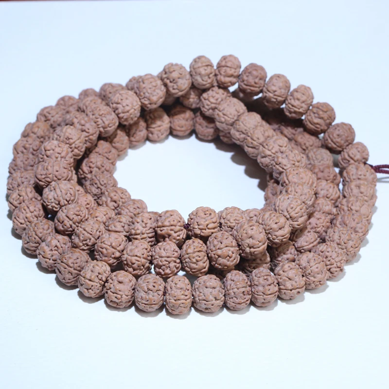 Raw Vajra Bodhi Seeds 11mm-12mm Bodhi Tree Seed Single Loop Handmade Bracelet, Hand-Cleaned Clean Seeds