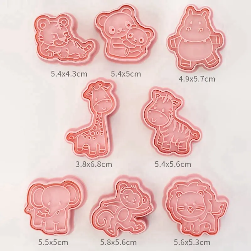 Jungle Safari Animal Cookie Cutter Mold DIY Cake Tools Jungle Birthday Party Decoration Kids Safari Party Supplies Baby Shower