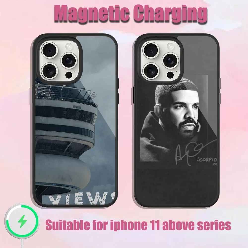 

Drake Rapper Views Phone Case For iPhone 13 15 11 12 14 Plus Pro Max Glass Charging Magsafe Magnetic Cover