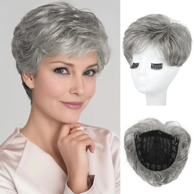 Hair New Fashion Women's Natural Gray Silver Wigs 10In