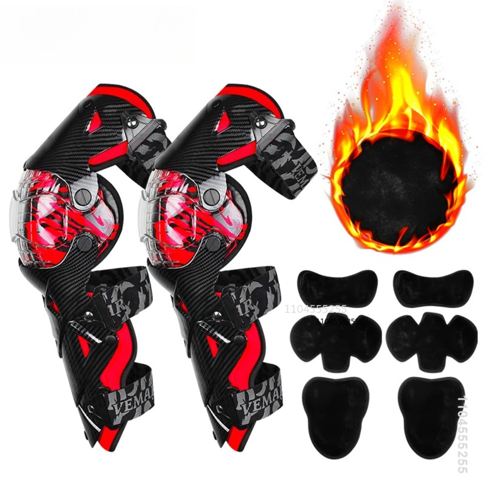 

Motorcycle Protective Kneepad Gear for Off-road Highway Riding with Removable Warm Lining Four Seasons Knee Protector Equipments