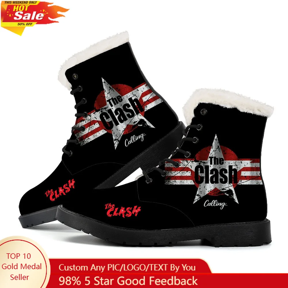 أحذية The Clash Rock Band القطيفة للرجال والنساء المراهقات أحذية خارجية كاجوال خفيفة للزوجين أحذية عالية الجودة مخصصة #1