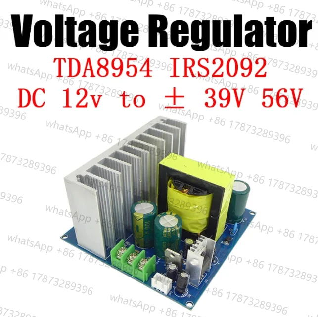 Regulador de Voltaje de Fuente de Alimentación Dual Positivo y Negativo de 12 V CC a ± 39 V 56 V para Placa de Amplificador de Potencia TDA8954 IRS2092 AB