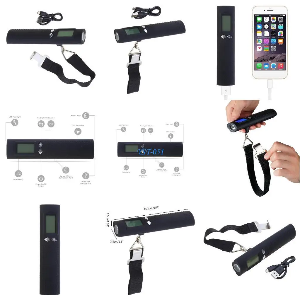 

E15A Digital Luggage Scale Hanging Baggage- Scale with & Flashlight 110lbs