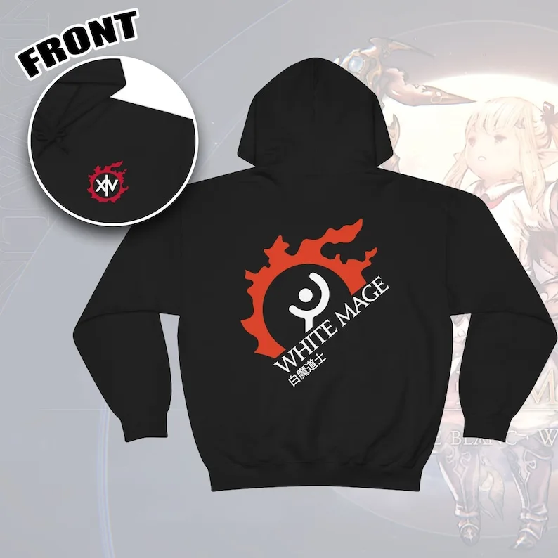 White Mage - For Warriors of Light & Darkness FFXIV MMORPG hoodie unisex