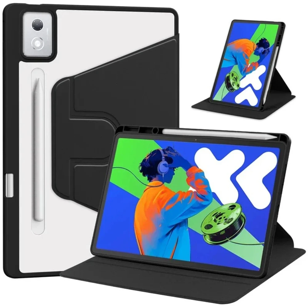 Funda para Lenovo Tab P12 12.7" 2025 TB375FC TB370FU, Cubierta Giratoria Inteligente de Acrílico para Tablet Lenovo Xiaoxin Pad Pro 12.7 Pulgadas 2023