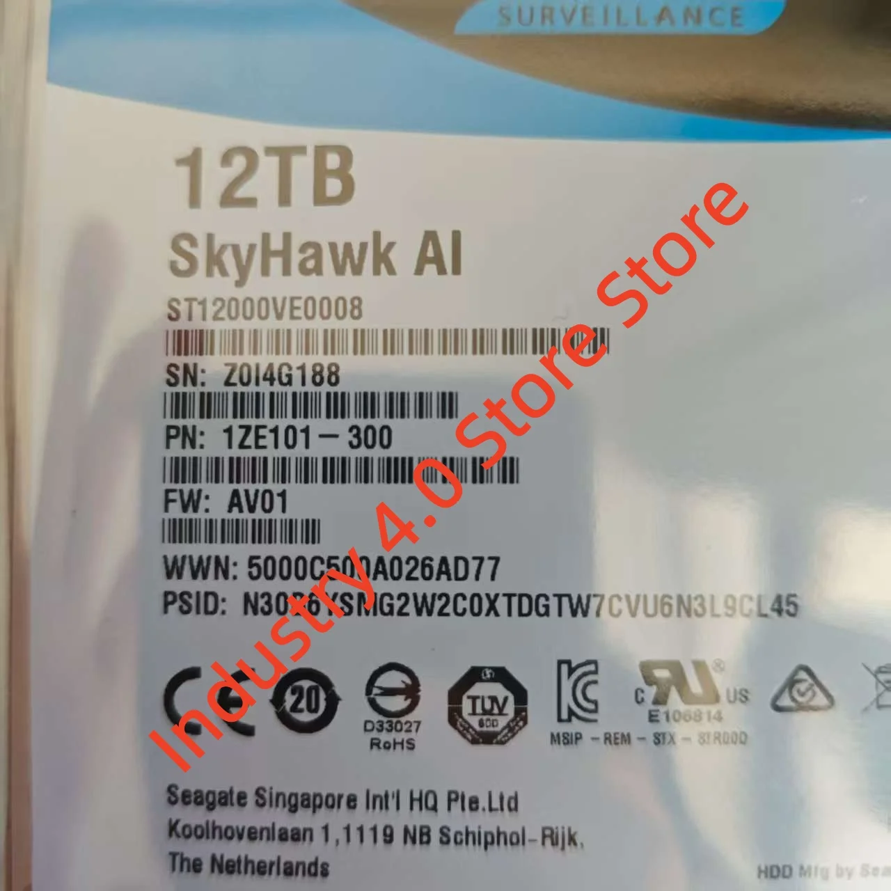 12TB ST12000VE0008 100% 새제품 SATA 하드 드라이브