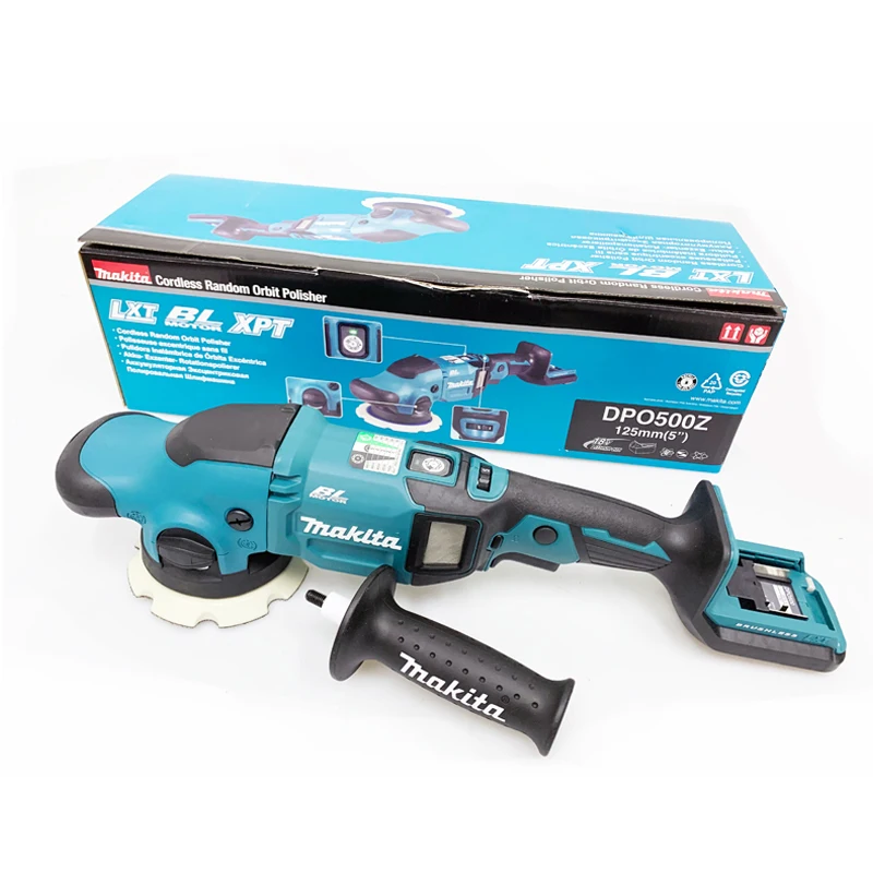 Makita DPO500Z Cordless Random Orbit Polisher 5\'\' 125MM Automobile Beauty High Speed Glazing Polishing Machine 18V Tool Only