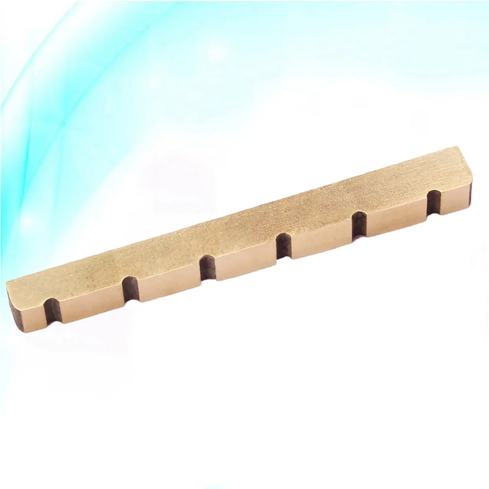 

Brass Nut 42Mm Slotted Replacement Bass Parts Instrument Accessory For 6-String Electric Durable Metal Nut Nuts Instrument