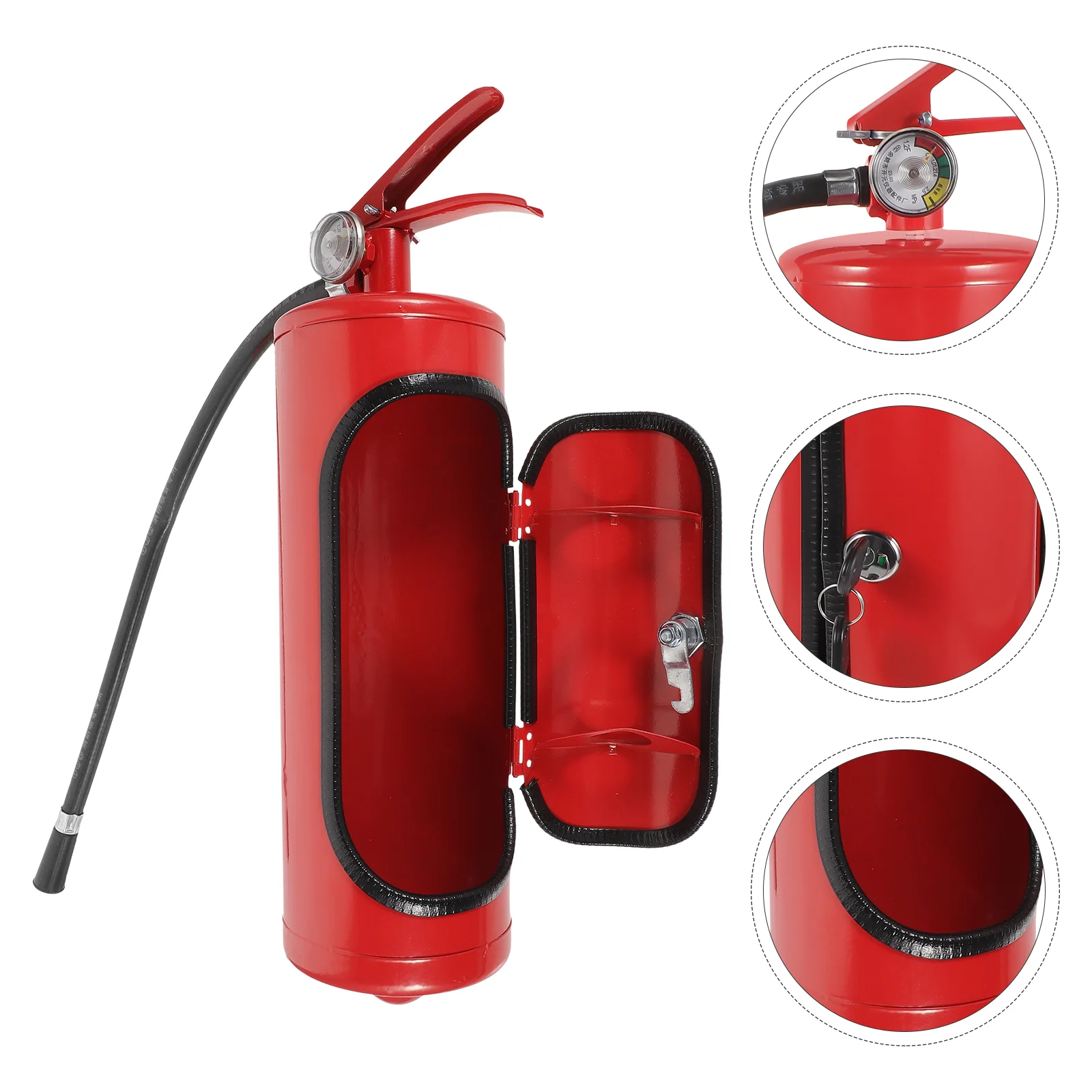 

Fire Extinguisher Tank Metal Storage Case Container Beverages Firemen Gift Drinks Holder