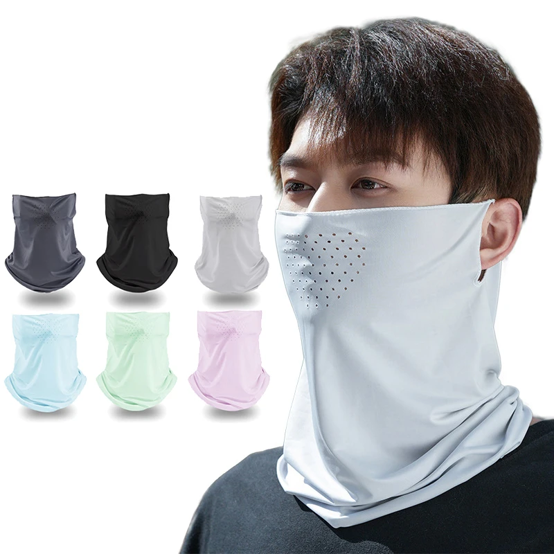 UV Protection Outdoor Neck Wrap Cover Sports Neck Wrap Cover Sunscreen Face Scarf Face Cover Ice Silk Mask Sunscreen Mask