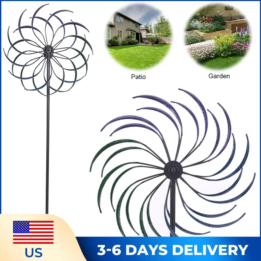 

Декоративная двухслойная уличная ветряная мельница-ловушка для ветра, износостойкая, для украшения двора, аксессуар