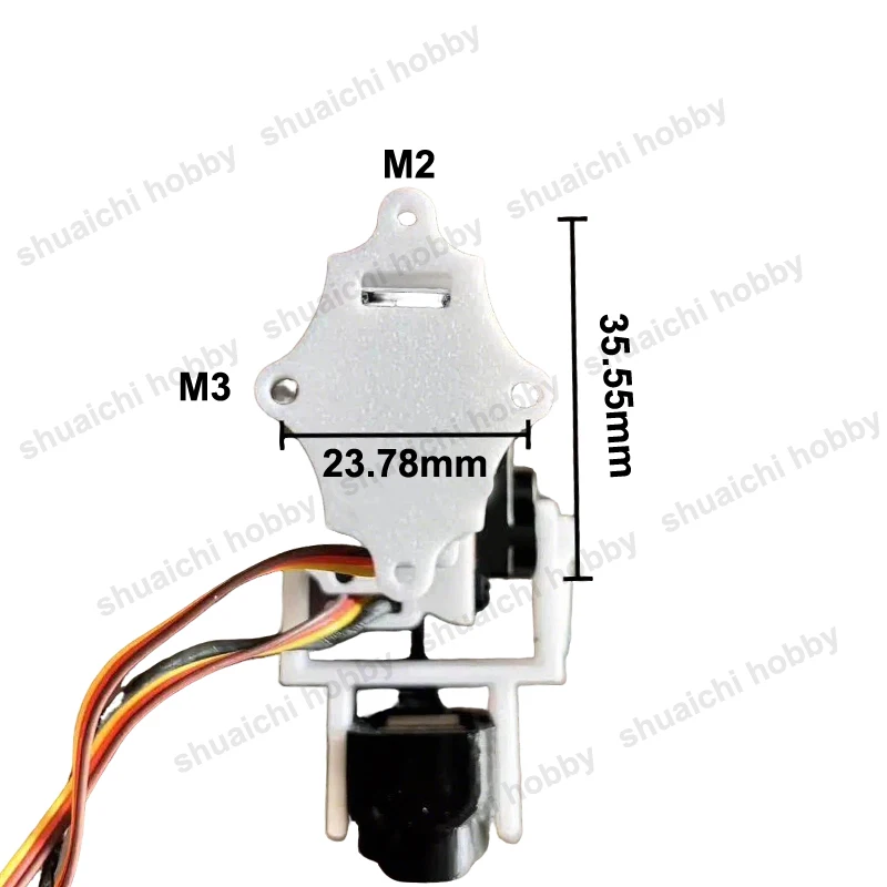 1Set Braket Pemasangan Gimbal Dua Sumbu 19X19Mm Dudukan Kamera Kontrol Servo 9G Cetak 3D Ringan untuk Aksesori Drone RC FPV
