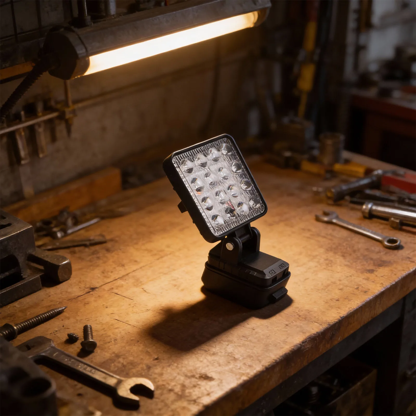 

LED Work Light with 16 Bright Diodes Compatible with For 18V Lithium Ion Battery for Reliable For Job Site Illumination
