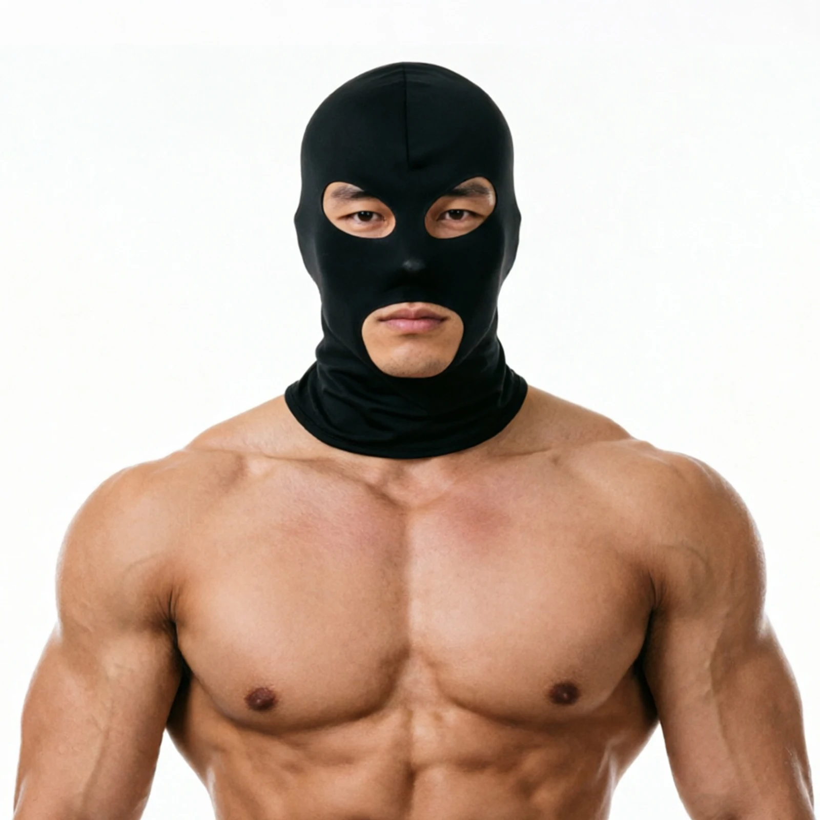 Vollgesichtsmaske für Männer und Frauen, Sturmhaube mit Loch, Nacken- und Kopfbedeckung, Eisseiden-Sportmaske mit UV-Schutz, CS-Motorrad- und Fahrradkappe – Detail 4
