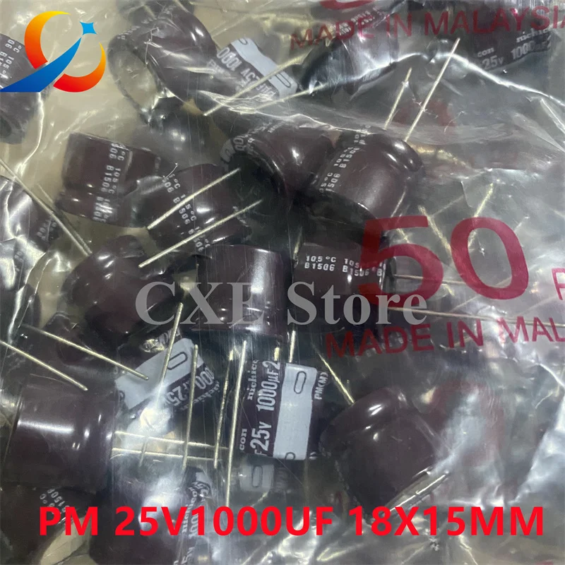 

10PCS NICHICON Electrolytic capacitors 25V1000UF Volume 18X15MM UPM1E102MHD6 UPM Series 1000UF 25V NEW