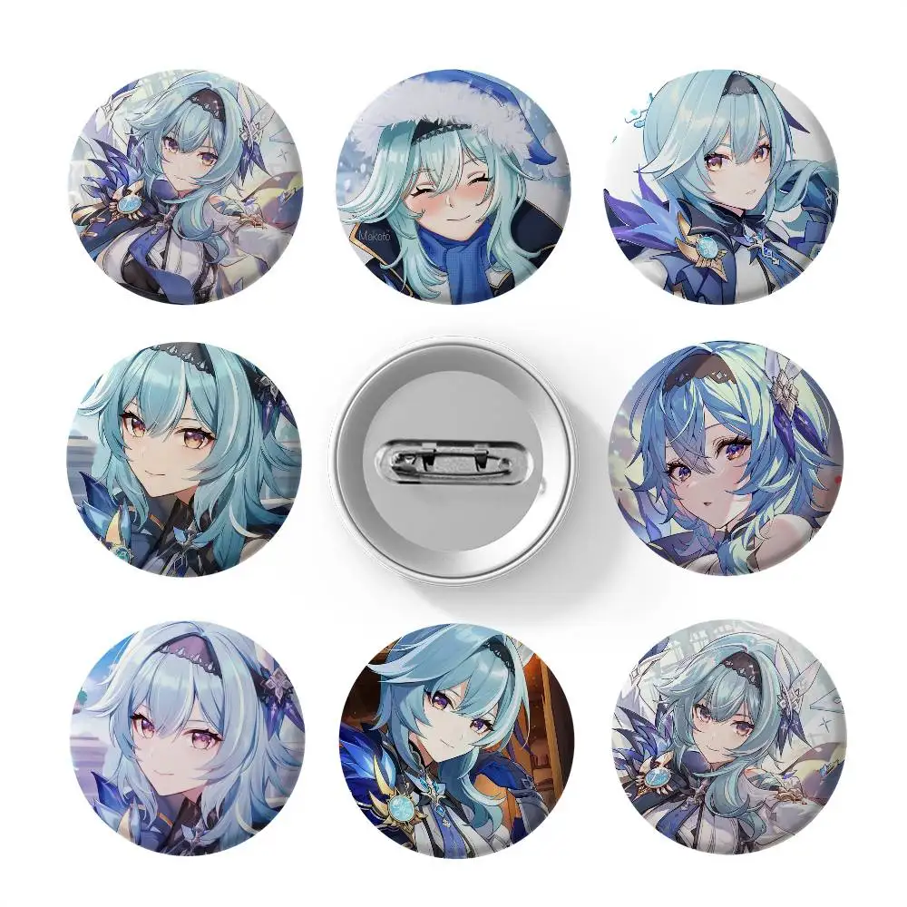 

Eula Cute Genshin Impact Custom Creative Round Brooch Badge Jewelry Gifts For Friends Clothes Hat Backpack Enamel Pins