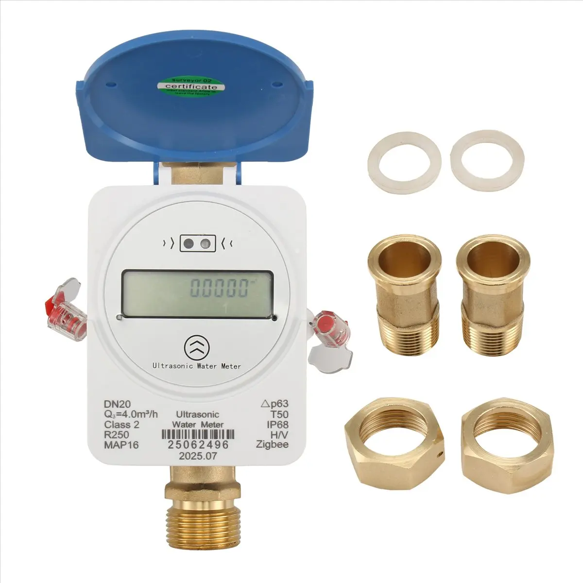 【~ New Y24A】Tuya Zigbee Smart Ultrasonic Water Meter DN20 LCD Digital Display IP68 Waterproof Water and Consumption Monitoring
