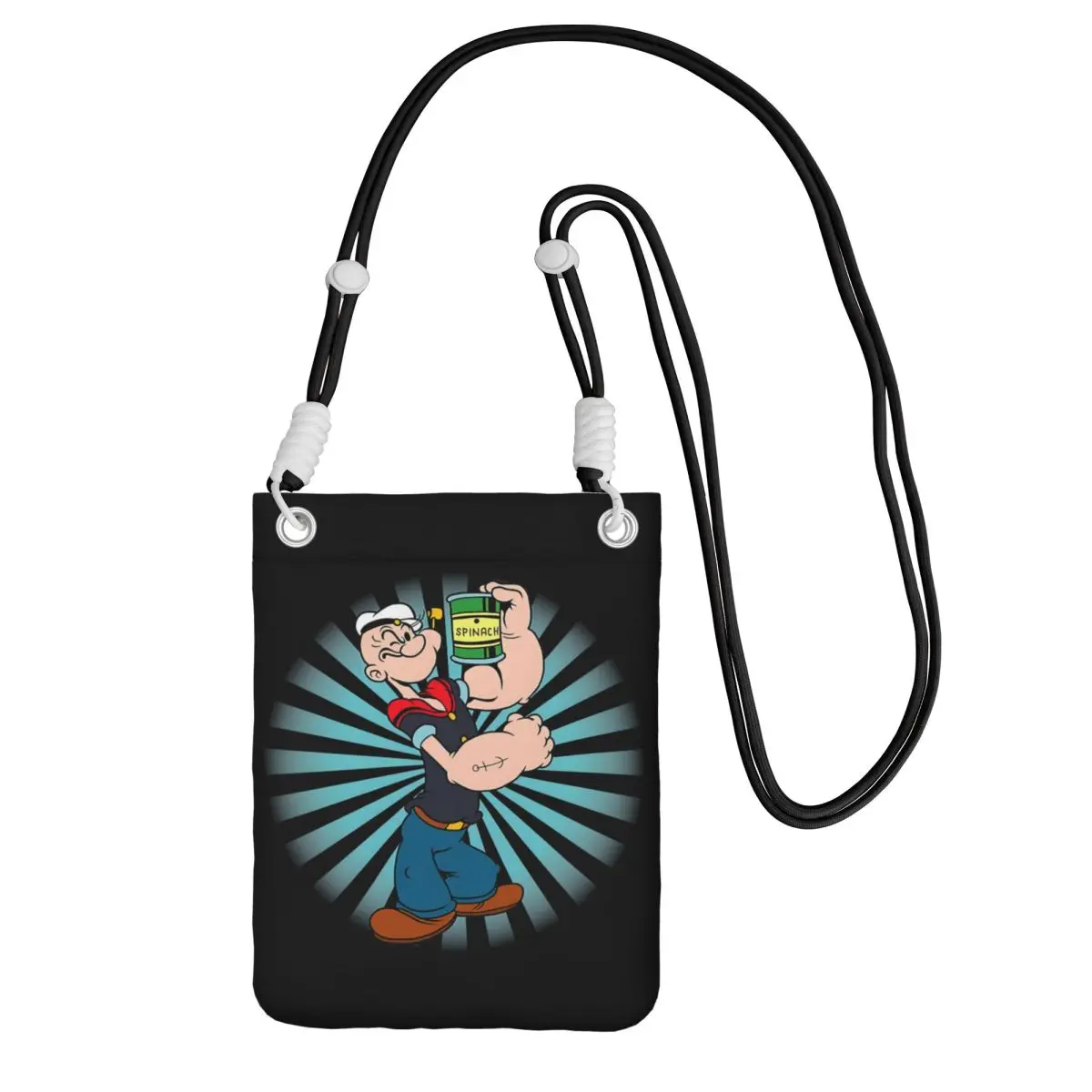 

Custom P-Popeyes Carry A Mobile Phone Bag Diagonally Women Men Cool Animation Mobile Phone Bag Camping Biking Phone Money Pouch